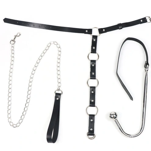 Leash EverydayUse with 5853 Kinky Collar Anal Hook and 0803